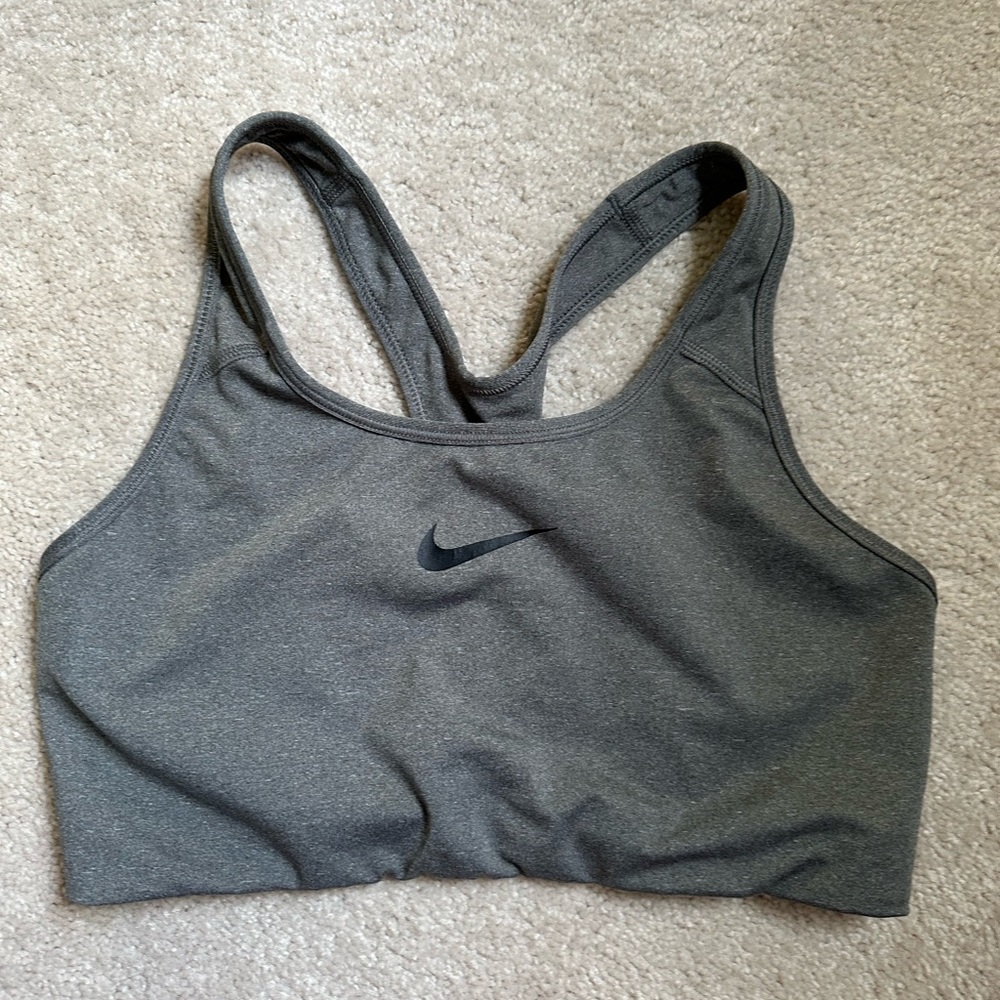 Nike Pro Dri Fir Sports Bra Heather Grey